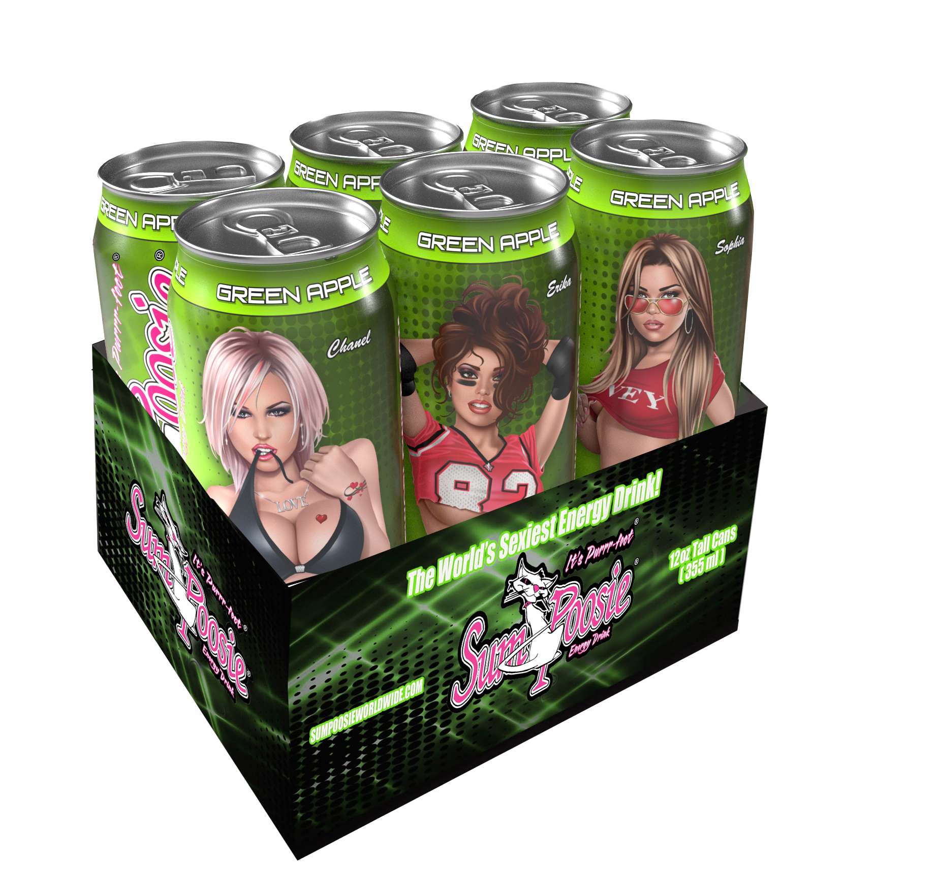 GREEN APPLE FLAVOR, ULTRA SEXY MODELS (6 Pack)
